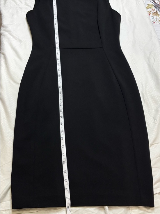 Calvin Klein Black Sheath Dress Sz 2 Knee Length Office Minimalist 90s cbk Women - Picture 8 of 16